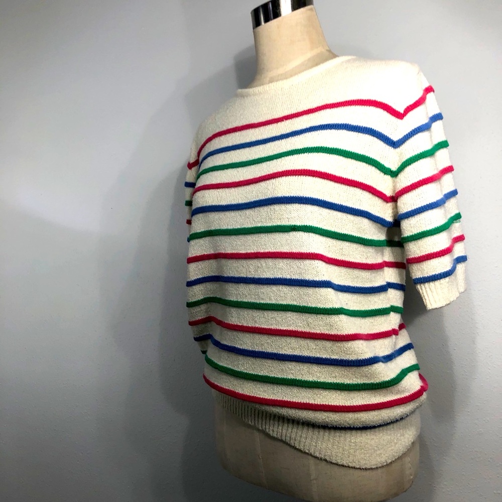 Vintage 90s knit stripped sweater tee